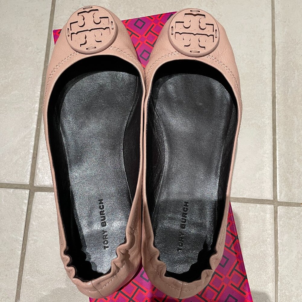 Tory Burch Minnie Flats-7-Pink Brick
